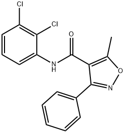 N-(2,3-dichlorophenyl)-5-methyl-3-phenyl-4-isoxazolecarboxamide Struktur