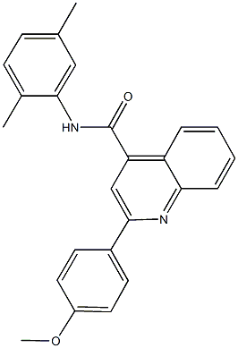 N-(2,5-dimethylphenyl)-2-(4-methoxyphenyl)-4-quinolinecarboxamide Struktur