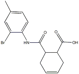 6-[(2-bromo-4-methylanilino)carbonyl]-3-cyclohexene-1-carboxylic acid Struktur