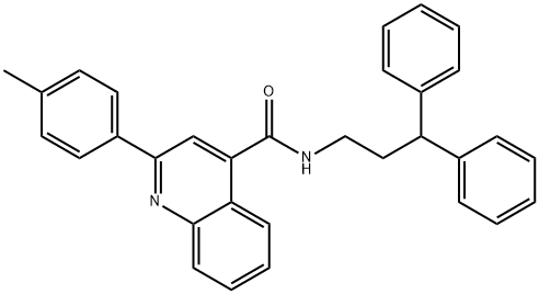 N-(3,3-diphenylpropyl)-2-(4-methylphenyl)-4-quinolinecarboxamide Struktur