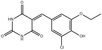 5-(3-chloro-5-ethoxy-4-hydroxybenzylidene)-2,4,6(1H,3H,5H)-pyrimidinetrione Struktur