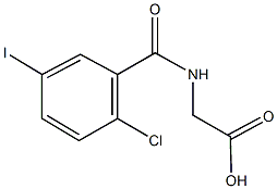 [(2-chloro-5-iodobenzoyl)amino]acetic acid Struktur