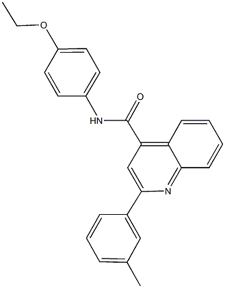 N-(4-ethoxyphenyl)-2-(3-methylphenyl)-4-quinolinecarboxamide Struktur