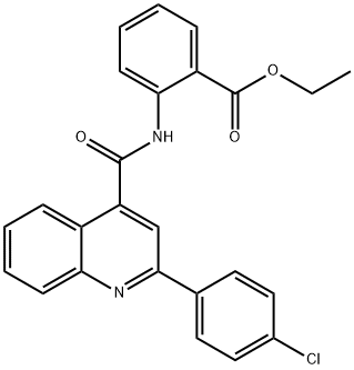 ethyl 2-({[2-(4-chlorophenyl)-4-quinolinyl]carbonyl}amino)benzoate Struktur