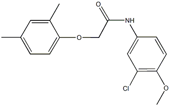 N-(3-chloro-4-methoxyphenyl)-2-(2,4-dimethylphenoxy)acetamide Struktur