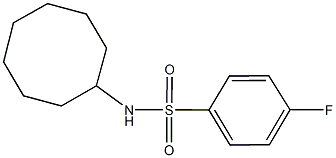 N-cyclooctyl-4-fluorobenzenesulfonamide Struktur