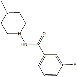 3-fluoro-N-(4-methyl-1-piperazinyl)benzamide Struktur