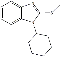 1-cyclohexyl-1H-benzimidazol-2-yl methyl sulfide Struktur