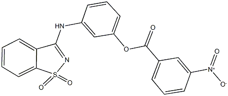 3-[(1,1-dioxido-1,2-benzisothiazol-3-yl)amino]phenyl 3-nitrobenzoate Struktur