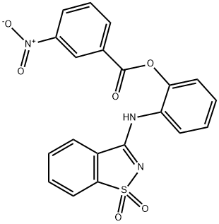 2-[(1,1-dioxido-1,2-benzisothiazol-3-yl)amino]phenyl 3-nitrobenzoate Struktur