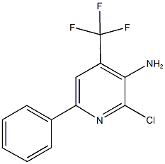 2-chloro-6-phenyl-4-(trifluoromethyl)-3-pyridinamine Struktur