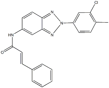 N-[2-(3-chloro-4-methylphenyl)-2H-1,2,3-benzotriazol-5-yl]-3-phenylacrylamide Struktur