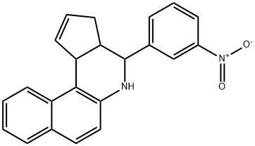 4-{3-nitrophenyl}-3a,4,5,11c-tetrahydro-3H-benzo[f]cyclopenta[c]quinoline Struktur