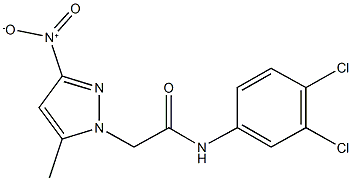 N-(3,4-dichlorophenyl)-2-{3-nitro-5-methyl-1H-pyrazol-1-yl}acetamide Struktur