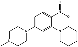 1-[4-nitro-3-(1-piperidinyl)phenyl]-4-methylpiperazine Struktur