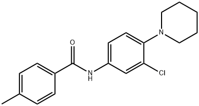 N-[3-chloro-4-(1-piperidinyl)phenyl]-4-methylbenzamide Struktur