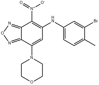 5-(3-bromo-4-methylanilino)-4-nitro-7-(4-morpholinyl)-2,1,3-benzoxadiazole Struktur