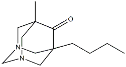 5-butyl-7-methyl-1,3-diazatricyclo[3.3.1.1~3,7~]decan-6-one Struktur