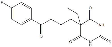 5-ethyl-5-[4-(4-fluorophenyl)-4-oxobutyl]-2-thioxodihydro-4,6(1H,5H)-pyrimidinedione Struktur