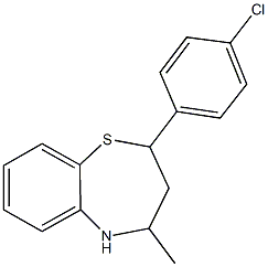 2-(4-chlorophenyl)-4-methyl-2,3,4,5-tetrahydro-1,5-benzothiazepine Struktur