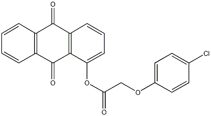 9,10-dioxo-9,10-dihydro-1-anthracenyl (4-chlorophenoxy)acetate Struktur