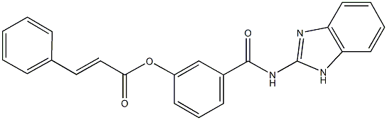 3-[(1H-benzimidazol-2-ylamino)carbonyl]phenyl 3-phenylacrylate Struktur