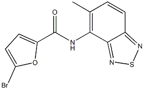 5-bromo-N-(5-methyl-2,1,3-benzothiadiazol-4-yl)-2-furamide Struktur