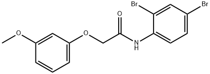 N-(2,4-dibromophenyl)-2-(3-methoxyphenoxy)acetamide Struktur