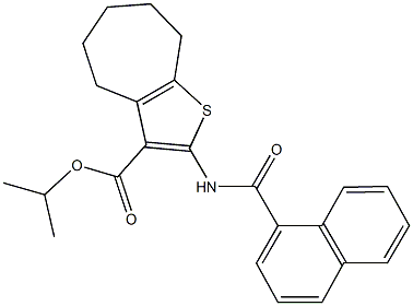 isopropyl 2-(1-naphthoylamino)-5,6,7,8-tetrahydro-4H-cyclohepta[b]thiophene-3-carboxylate Struktur