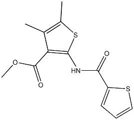 methyl 4,5-dimethyl-2-[(2-thienylcarbonyl)amino]-3-thiophenecarboxylate Struktur