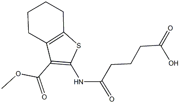 5-{[3-(methoxycarbonyl)-4,5,6,7-tetrahydro-1-benzothien-2-yl]amino}-5-oxopentanoic acid Struktur