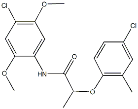 N-(4-chloro-2,5-dimethoxyphenyl)-2-(4-chloro-2-methylphenoxy)propanamide Struktur