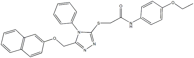 N-(4-ethoxyphenyl)-2-({5-[(2-naphthyloxy)methyl]-4-phenyl-4H-1,2,4-triazol-3-yl}sulfanyl)acetamide Struktur