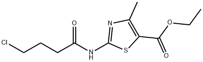 ethyl 2-[(4-chlorobutanoyl)amino]-4-methyl-1,3-thiazole-5-carboxylate Struktur