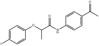 N-(4-acetylphenyl)-2-(4-iodophenoxy)propanamide Struktur