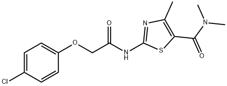 2-{[(4-chlorophenoxy)acetyl]amino}-N,N,4-trimethyl-1,3-thiazole-5-carboxamide Struktur