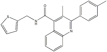 3-methyl-2-(4-methylphenyl)-N-(2-thienylmethyl)-4-quinolinecarboxamide Struktur