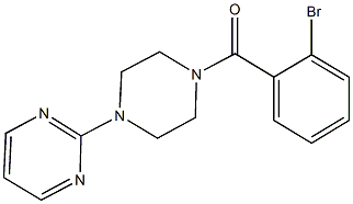 2-[4-(2-bromobenzoyl)-1-piperazinyl]pyrimidine Struktur