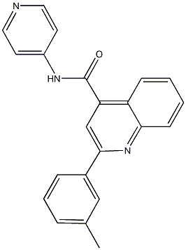 2-(3-methylphenyl)-N-(4-pyridinyl)-4-quinolinecarboxamide Struktur