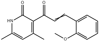 3-[3-(2-methoxyphenyl)acryloyl]-4,6-dimethyl-2(1H)-pyridinone Struktur