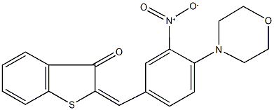 2-[3-nitro-4-(4-morpholinyl)benzylidene]-1-benzothiophen-3(2H)-one Struktur