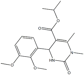 isopropyl 4-(2,3-dimethoxyphenyl)-1,6-dimethyl-2-oxo-1,2,3,4-tetrahydro-5-pyrimidinecarboxylate Struktur