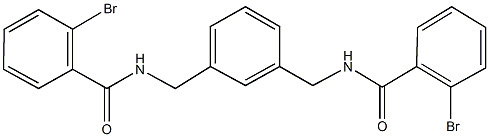 2-bromo-N-(3-{[(2-bromobenzoyl)amino]methyl}benzyl)benzamide Struktur