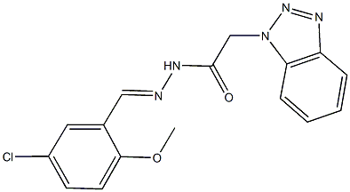 2-(1H-1,2,3-benzotriazol-1-yl)-N'-(5-chloro-2-methoxybenzylidene)acetohydrazide Struktur