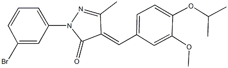 2-(3-bromophenyl)-4-(4-isopropoxy-3-methoxybenzylidene)-5-methyl-2,4-dihydro-3H-pyrazol-3-one Struktur