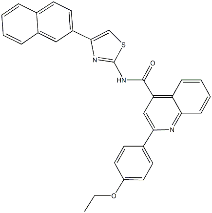 2-(4-ethoxyphenyl)-N-[4-(2-naphthyl)-1,3-thiazol-2-yl]-4-quinolinecarboxamide Struktur