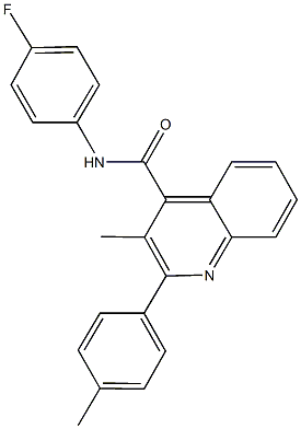 N-(4-fluorophenyl)-3-methyl-2-(4-methylphenyl)-4-quinolinecarboxamide Struktur