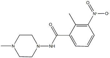 3-nitro-2-methyl-N-(4-methyl-1-piperazinyl)benzamide Struktur