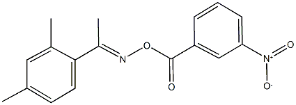 1-(2,4-dimethylphenyl)ethanone O-{3-nitrobenzoyl}oxime Struktur