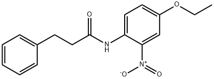 N-{4-ethoxy-2-nitrophenyl}-3-phenylpropanamide Struktur